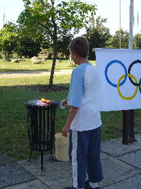 Entzndung des Olympischen Feuers
